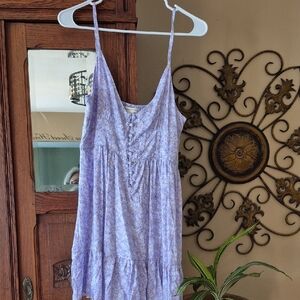Aeropostale Purple Ruched Ruffled Camisole Dress
